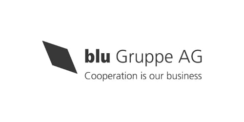 blu Gruppe AG Cooperation is our business (Logo)