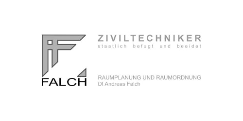 FALCH ZIVILTECHNIKER staatlich befugt und beeidet - Raumplanung und Raumordnung - DI Andreas Falch (Logo)