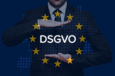 Beitragsbild News DSGVO "DSGVO" vor Europaflagge
