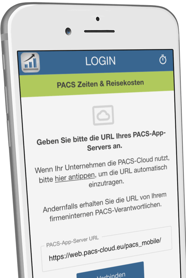 PACS App testen: Login