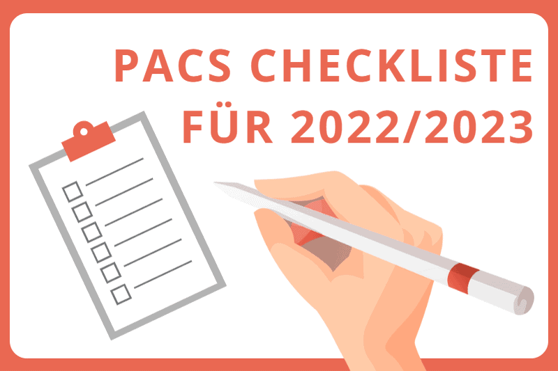PACS Checkliste für 2022/2023