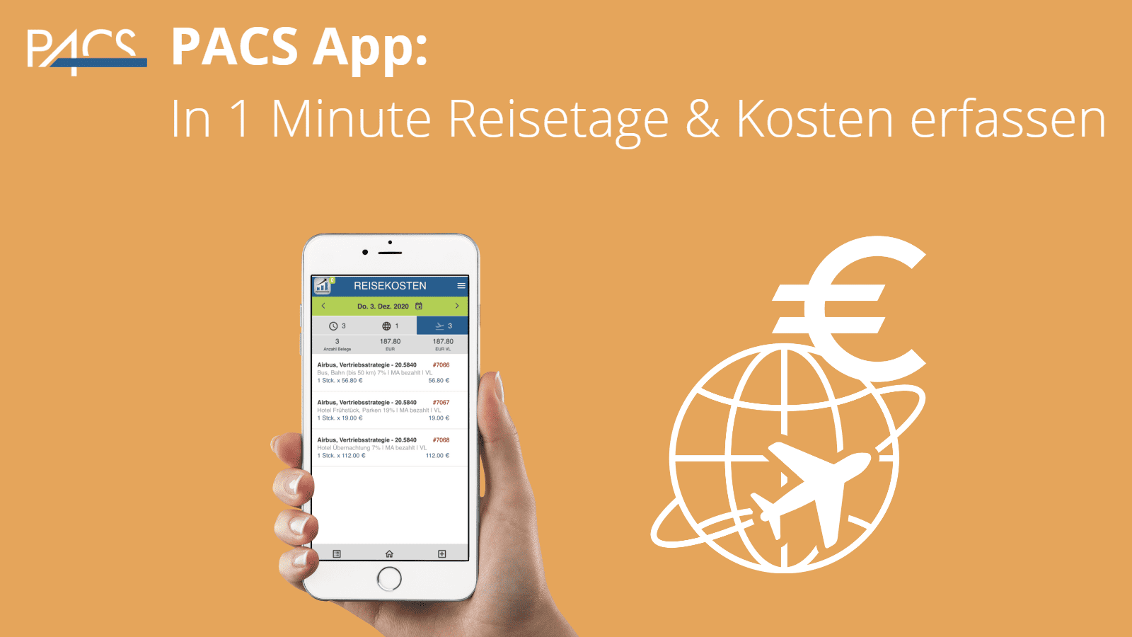 Demo PACS App: Reiseausgaben erfassen
