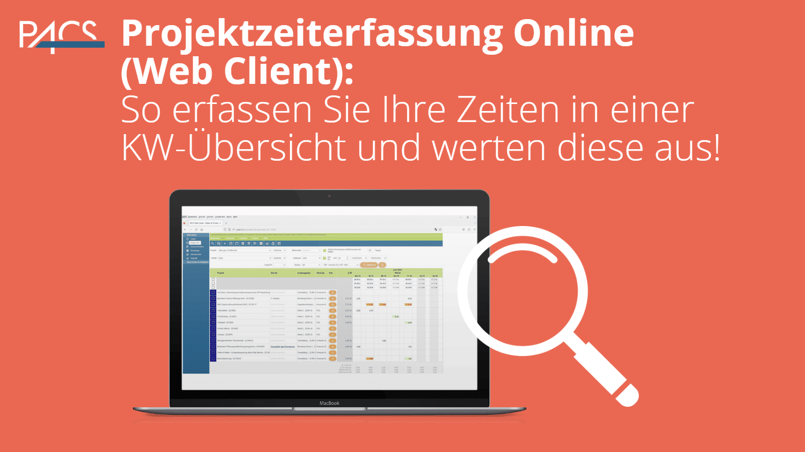 PACS Tutorial - Zeiterfassung pro KW