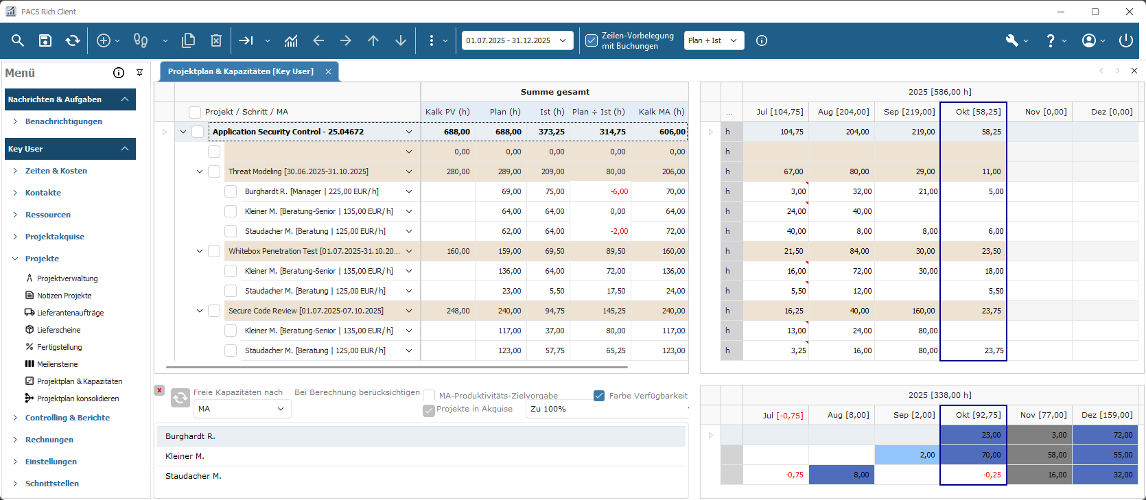 PACS Software: Planen Sie Ihre Projekte und Ressourcen mit PACS PACS Rich Client - Projektplan & Ressourcenplanung