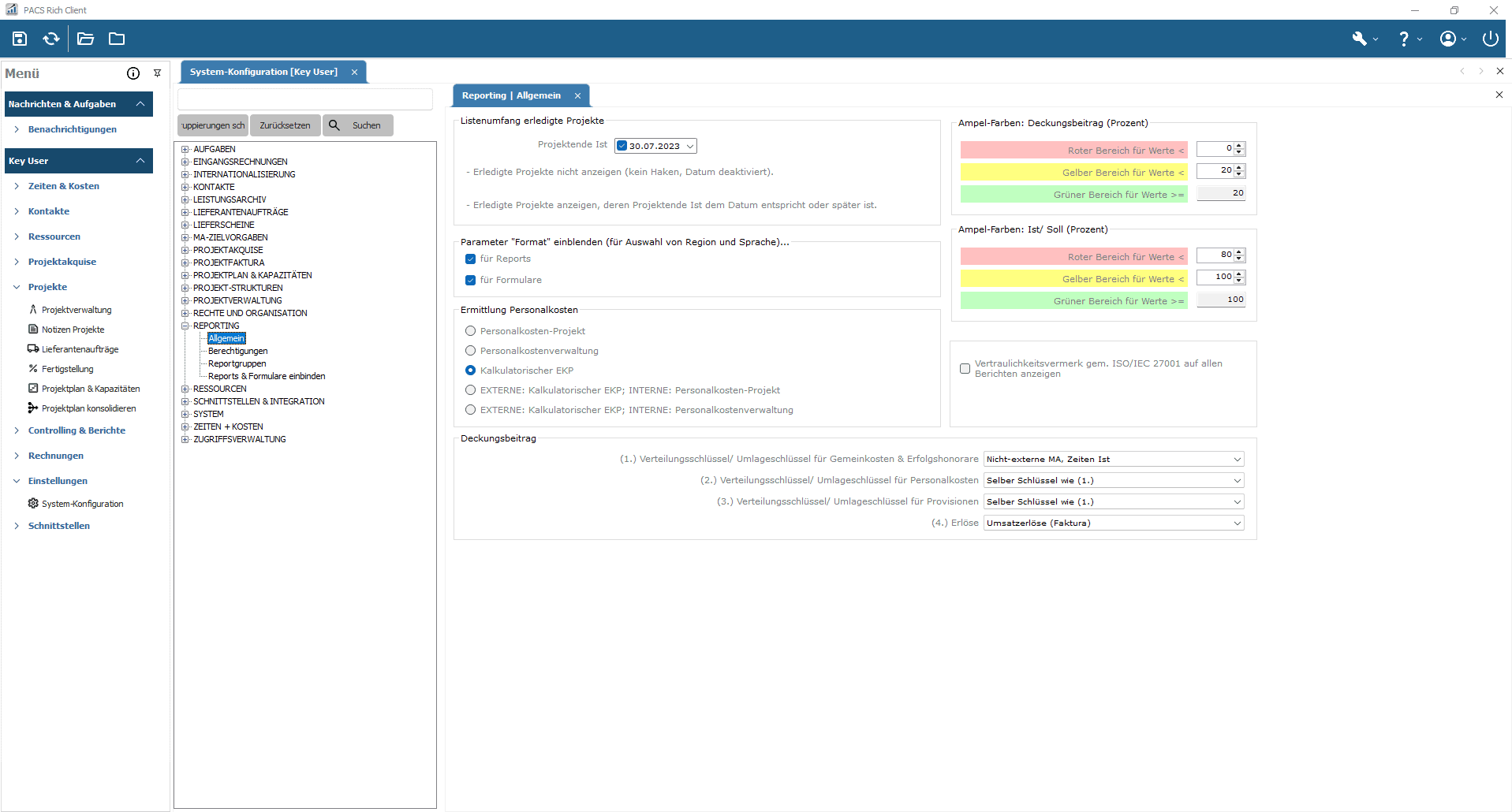 Customizing-Tool: Individualisieren Sie Ihre Reports Customizing - Einstellungen zum Reporting (Allgemein)
