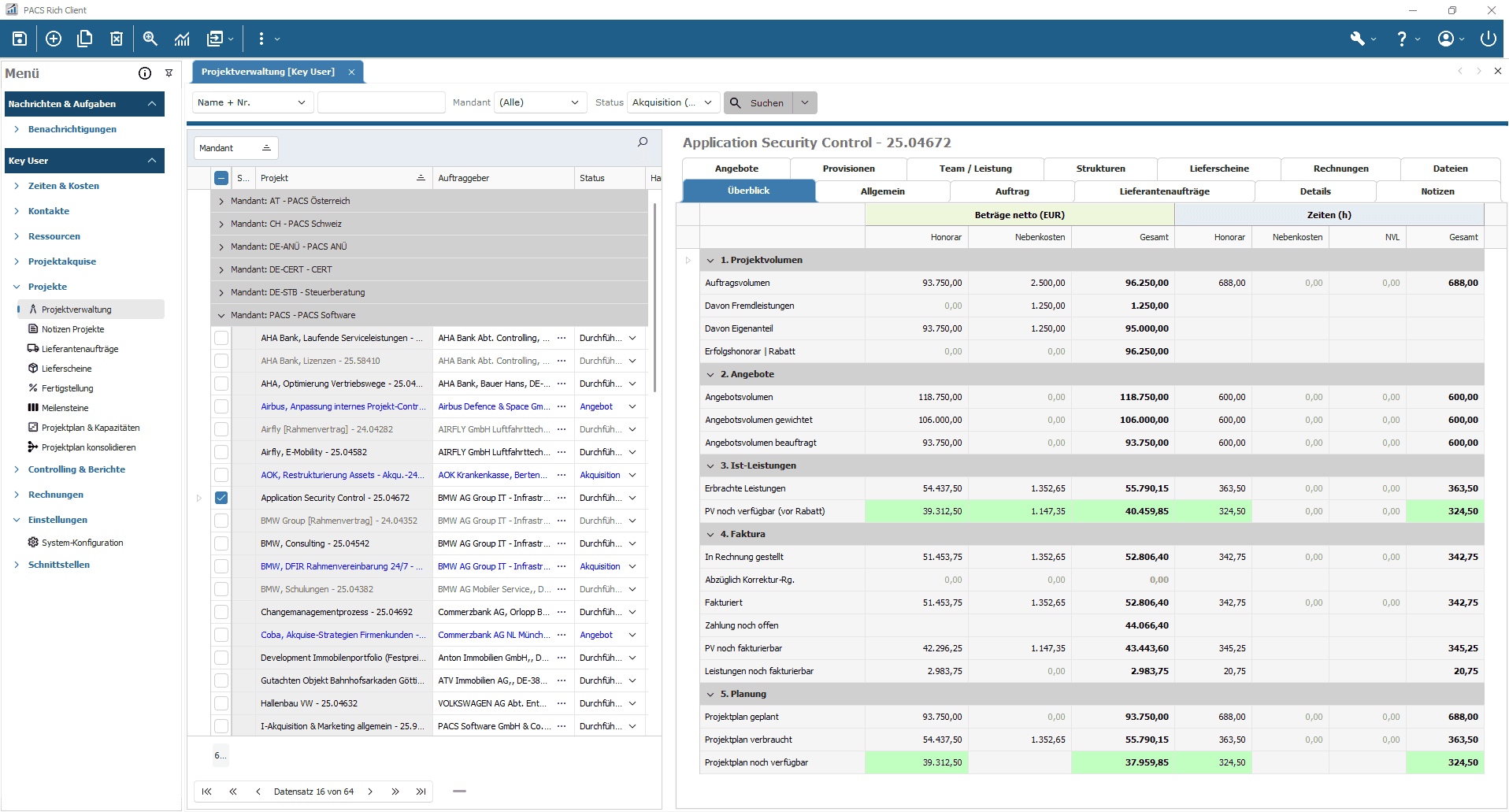 PACS Software: Verwalten Sie Ihre Projekte