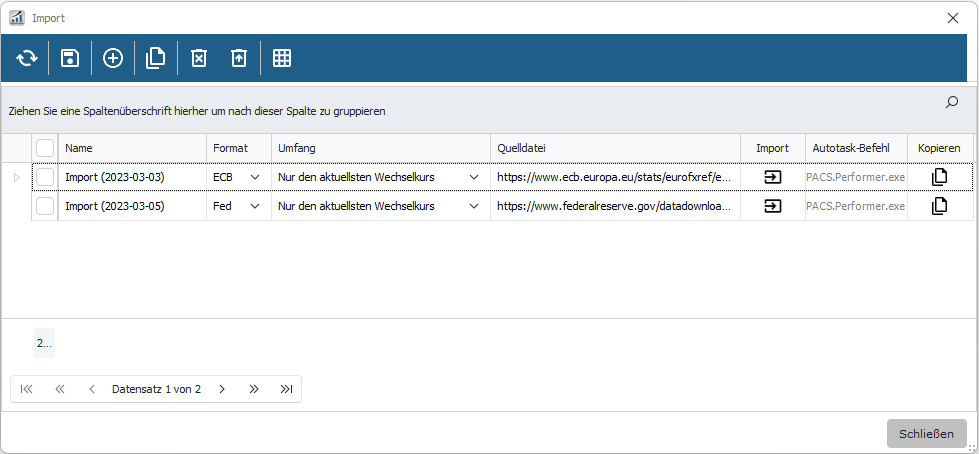 Nutzen Sie in PACS den automatischen Wechselkursimport