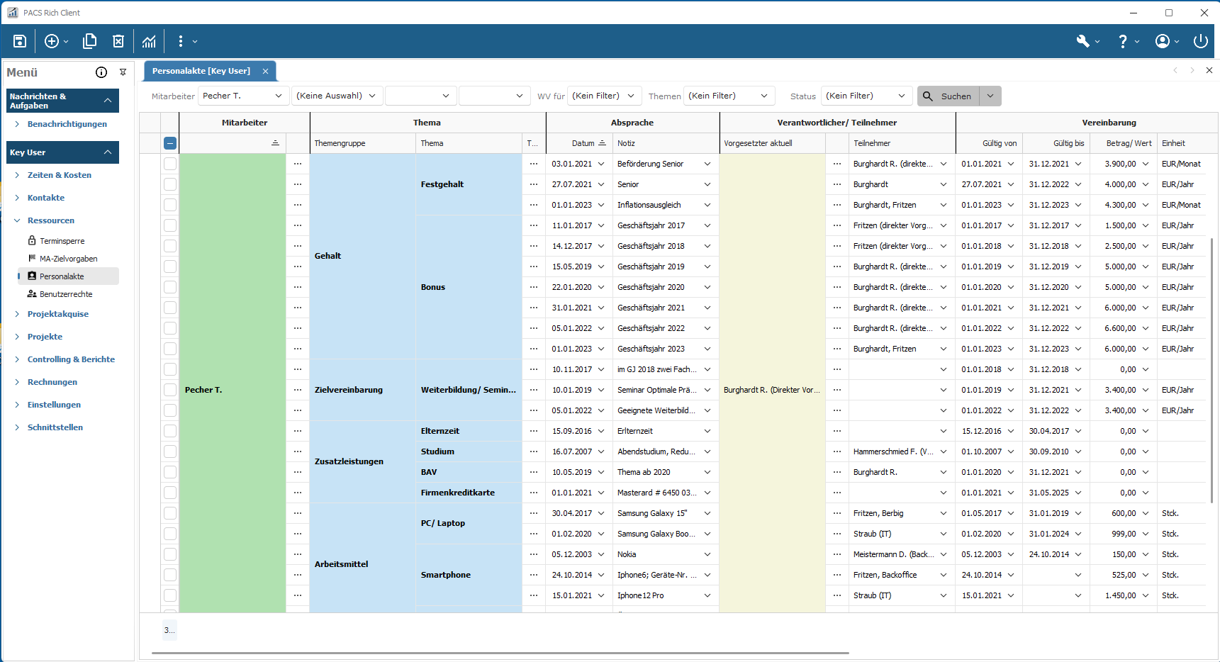 PACS Software - Personalakte