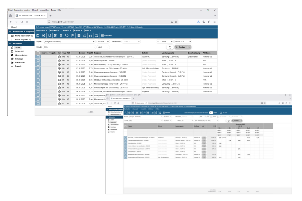 PACS Software - Projekzeiten erfassen