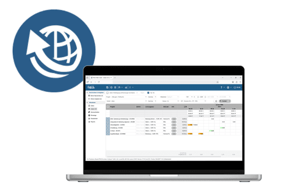 PACS Web Client zur Online Zeiterfassung & Reisekostenerfassung: Zeiten und Kosten direkt im Browser erfassen – ohne Installation.